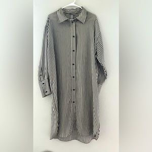 H&M Satin Stripe Dress - Size XL